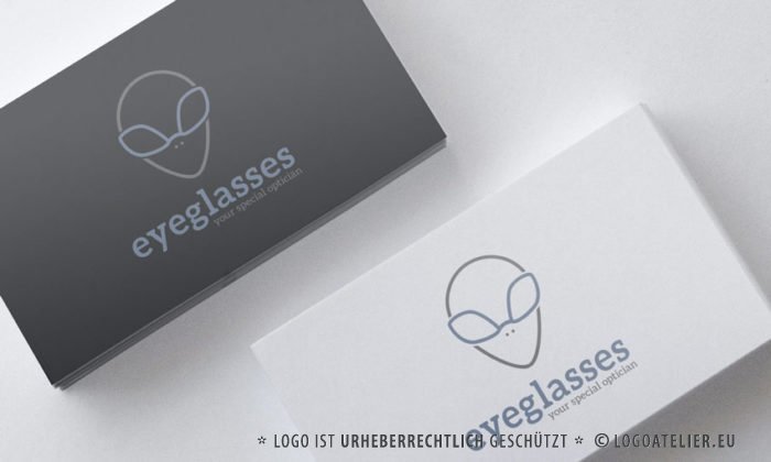 Logo Brille Optiker Alien Medizin Fertiges Logo kaufen Cooles Logo kaufen Ausserordentliches Logo LogoShop LogoAtelier