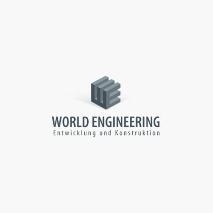 Logo 3D Buchstabe W E