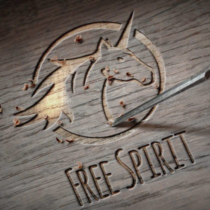 Logo Einhorn Pferd Free Spirit