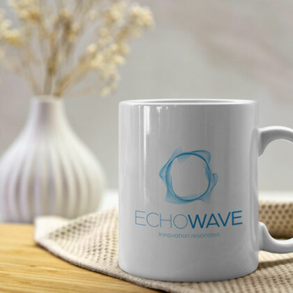 Logo Resonanz Innovation Welle Echo Kreis Zusammenspiel Mitschwingen Mithören Reaktionen Veränderung Neuerung Ideen Neuerung Reform Fertiges Logo kaufen Logoshop Logoatelier.eu