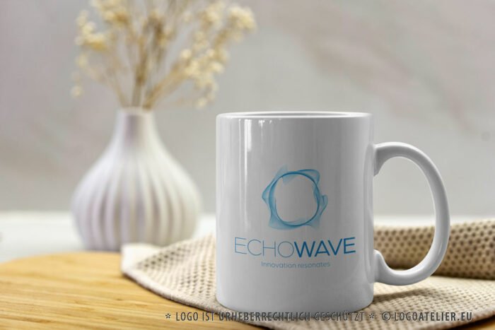 Logo Resonanz Innovation Welle Echo Kreis Zusammenspiel Mitschwingen Mithören Reaktionen Veränderung Neuerung Ideen Neuerung Reform Fertiges Logo kaufen Logoshop Logoatelier.eu