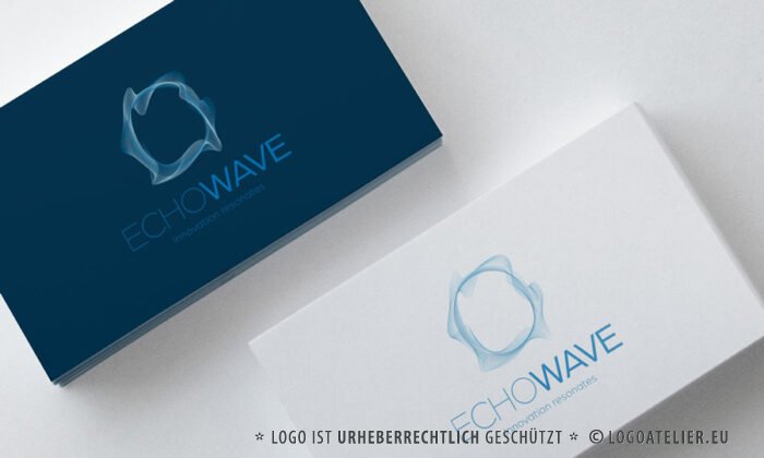 Logo Resonanz Innovation Welle Echo Kreis Zusammenspiel Mitschwingen Mithören Reaktionen Veränderung Neuerung Ideen Neuerung Reform Fertiges Logo kaufen Logoshop Logoatelier.eu