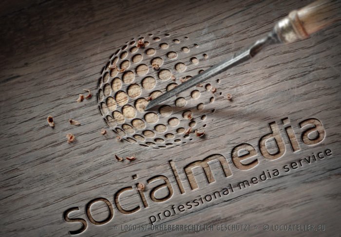 Logo Social Media Blaue Kugel