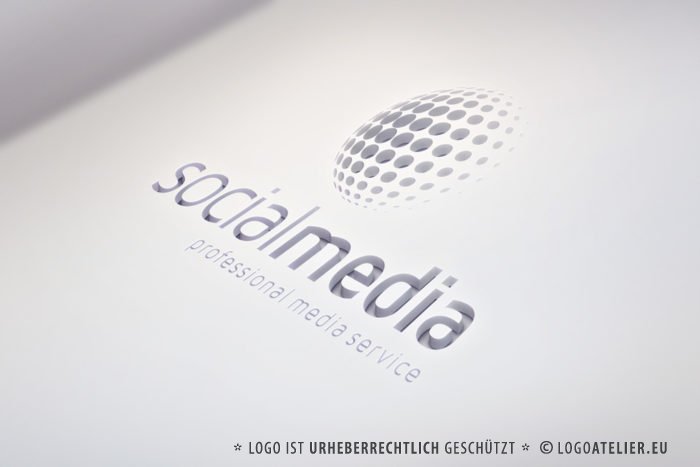 Logo Social Media Blaue Kugel