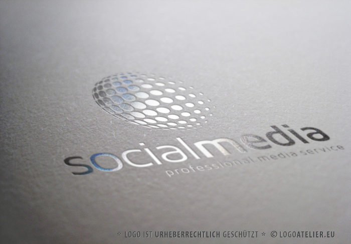 Logo Social Media Blaue Kugel
