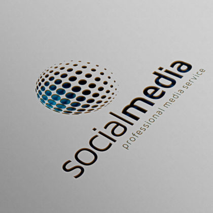 Logo Social Media Blaue Kugel