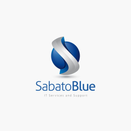 Logo 3D Buchstabe S Blau