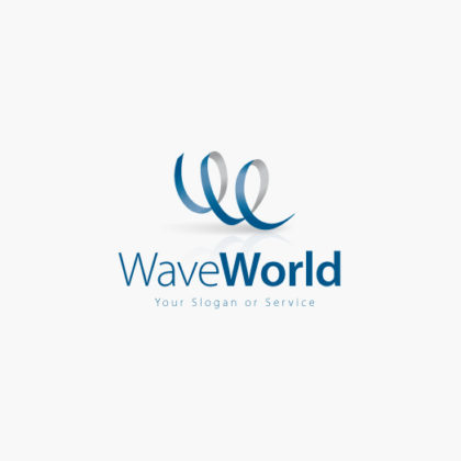 Logo Buchstabe W Welle