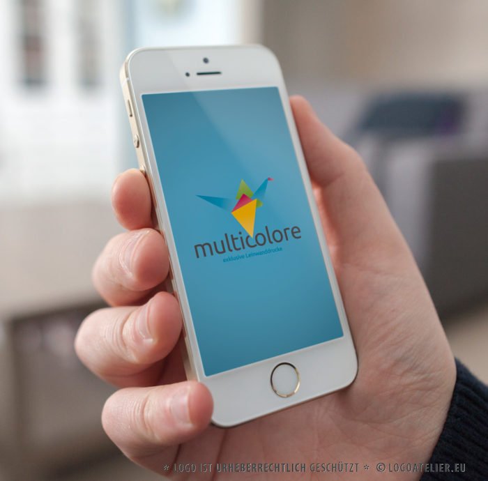 Logo-Bunter-Vogel-Origami