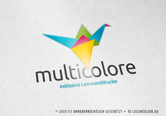 Logo-Bunter-Vogel-Origami