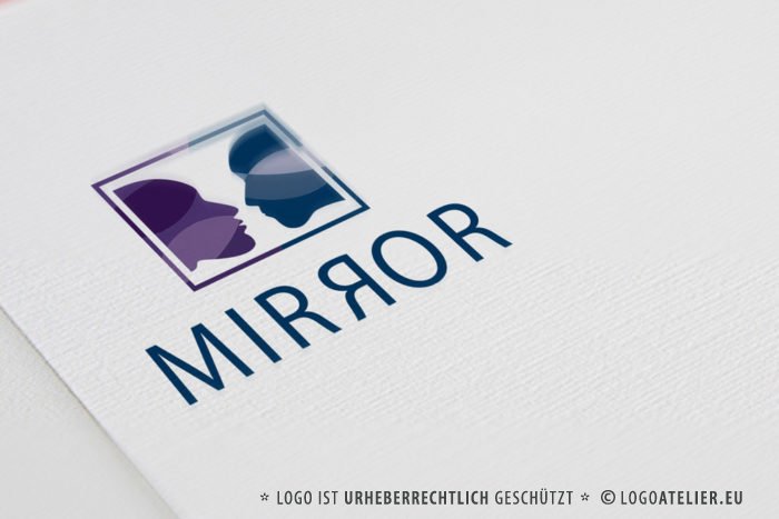 Logo-Gesichter-Spiegel