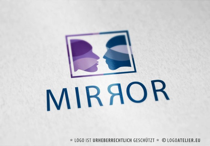 Logo-Gesichter-Spiegel