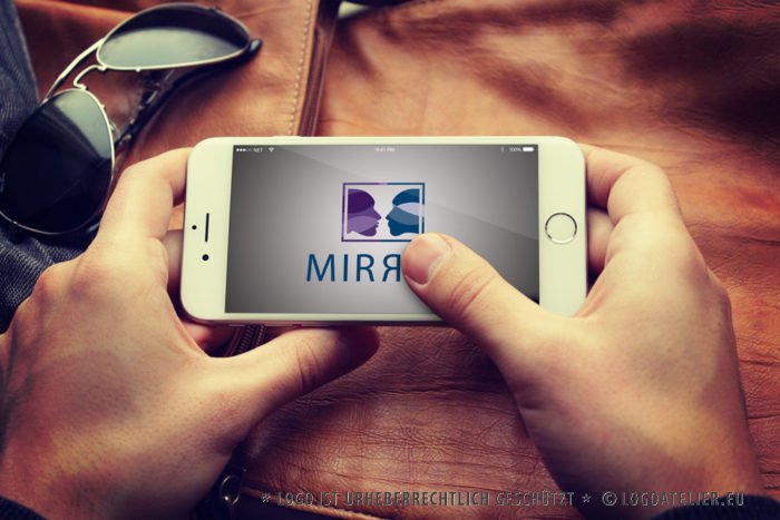 Logo-Gesichter-Spiegel