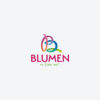 Logo bunter Buchstabe B Blumen Farbenfroh 3D Logo Fröhlich Biologisch Regenbogen Schleife Floral Blüte Künstler Kreativ Schleife Fertiges Logo kaufen LogoShop Logoatelier.eu
