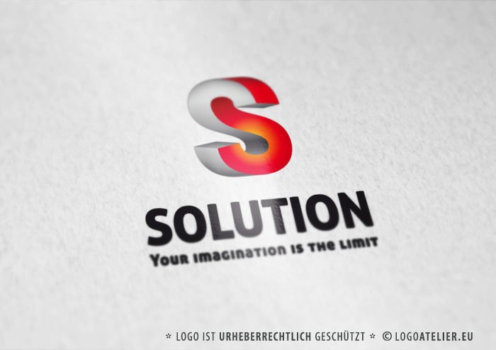 Verdrehter 3D Buchstabe S Logo cooles Logo kaufen