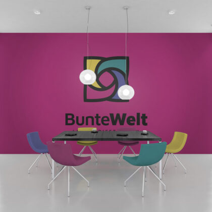Logo Bunte Welt Blume Linse Fotograf Licht Leben Treffen Mandala Positiv Konzentrisch Regenbogen Team Fertiges Logo kaufen Logoshop Logoatelier.eu