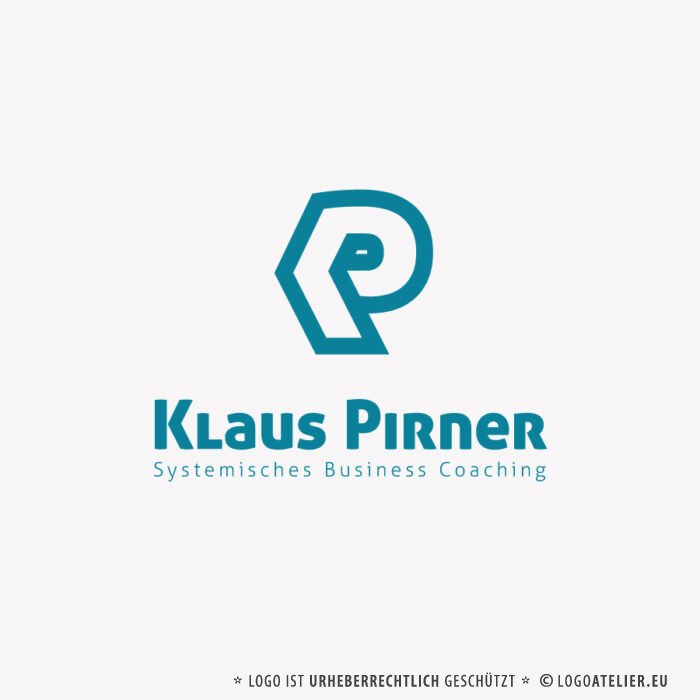 Logo Buchstabe P und K Logo Buchstabe K und P Letter Logo auf den zwieten Blick Stark Versteckt Verschlungen Technik Power Training Fertiges Logo kaufen LogoShop LogoAtelier.eu