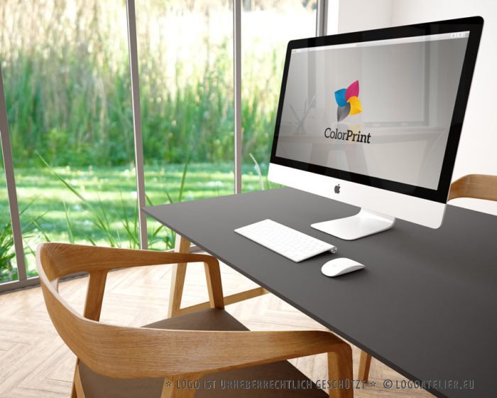 Logo Blume Bunt Druck