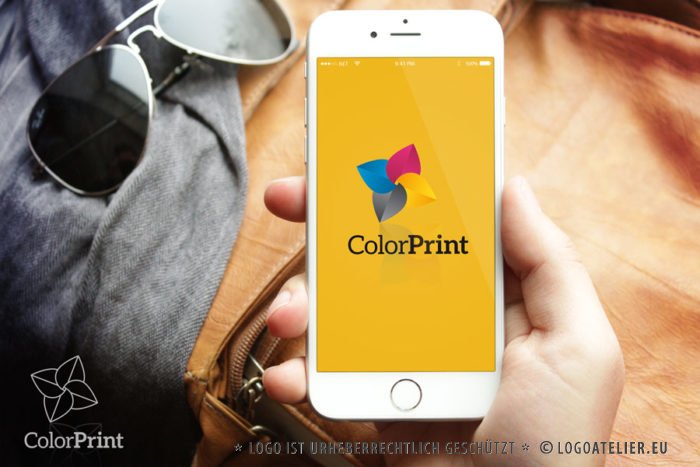 Logo Blume Bunt Druck