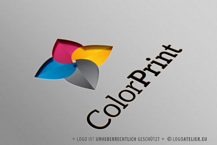 Logo Blume Bunt Druck