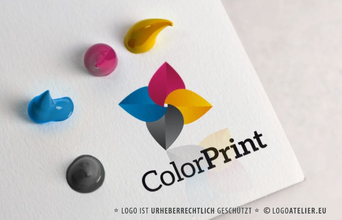 Logo Blume Bunt Druck