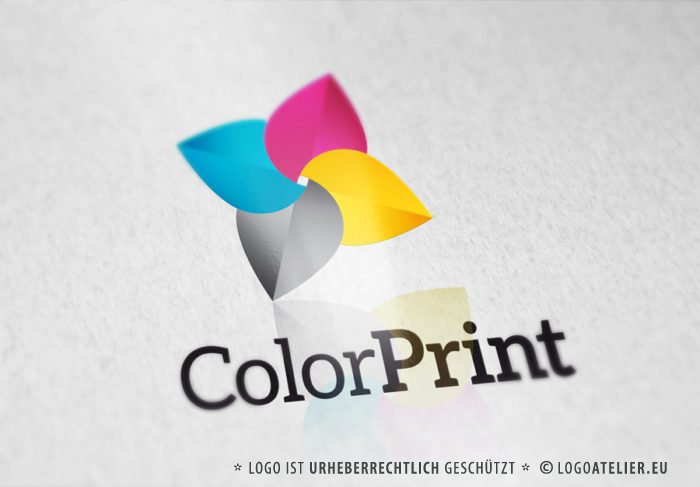 Logo Blume Bunt Druck