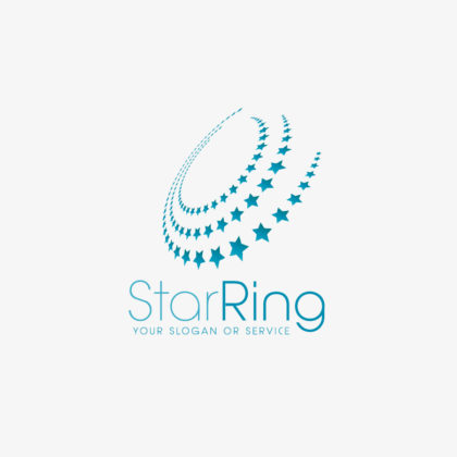 Logo Abstrakte Sterne Leicht Fertiges Logo kaufen LogoShop LogoAtelier 01