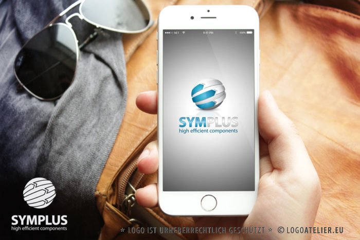 Logo 3D Kugel Pfeile