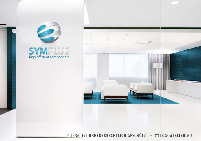 Logo 3D Kugel Pfeile