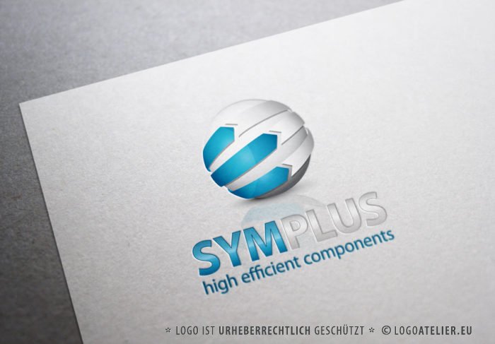 Logo 3D Kugel Pfeile