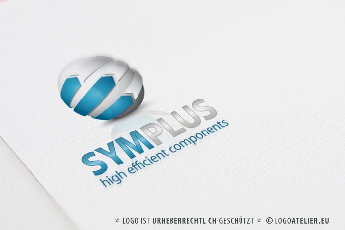 Logo 3D Kugel Pfeile