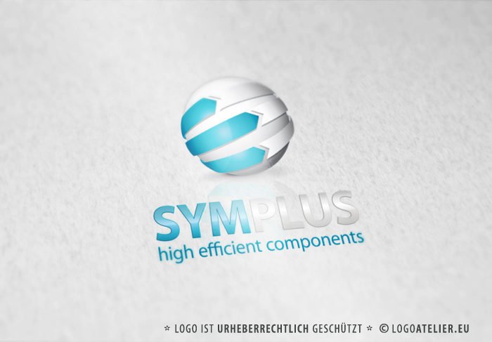 Logo 3D Kugel Pfeile