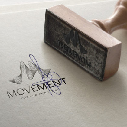 Logo Buchstabe M Welle