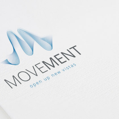Logo Buchstabe M Welle