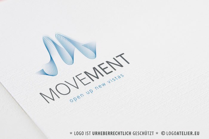 Logo Buchstabe M Welle