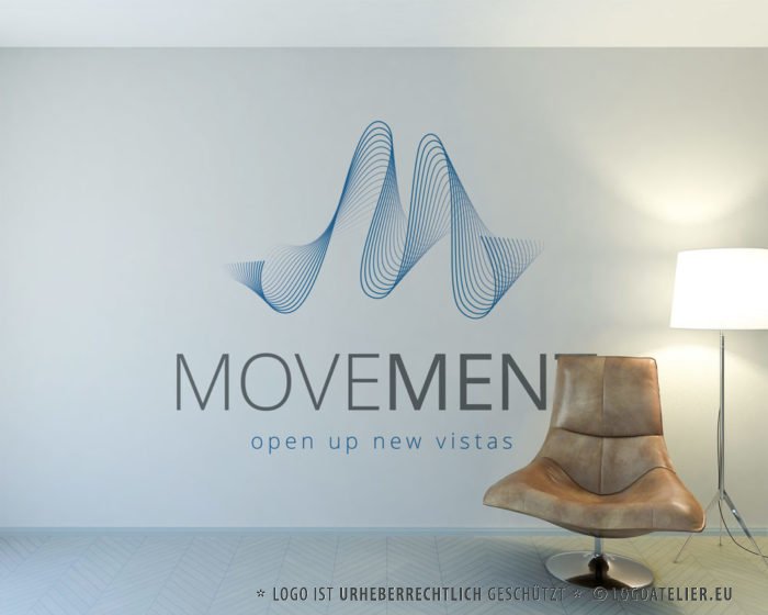 Logo Buchstabe M Welle