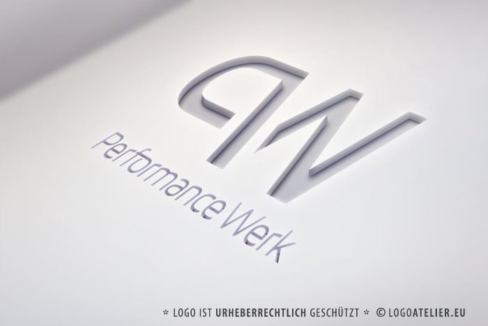 Logo Buchstabe P und W