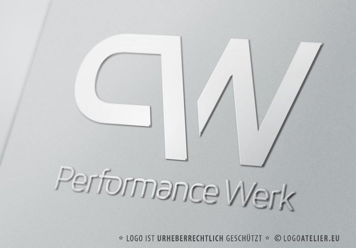 Logo Buchstabe P und W