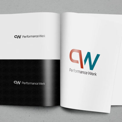Logo Buchstabe P und W