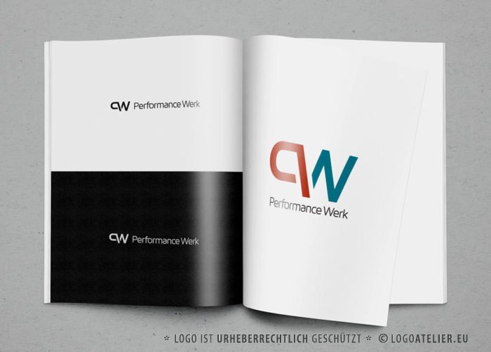 Logo Buchstabe P und W