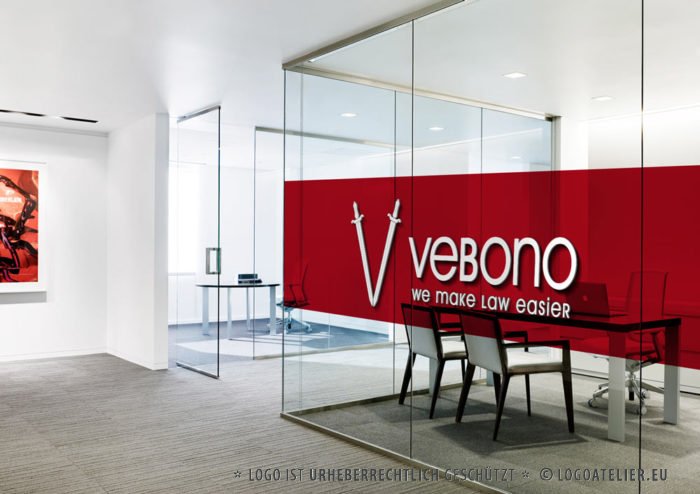 Logo Buchstabe V Schwert