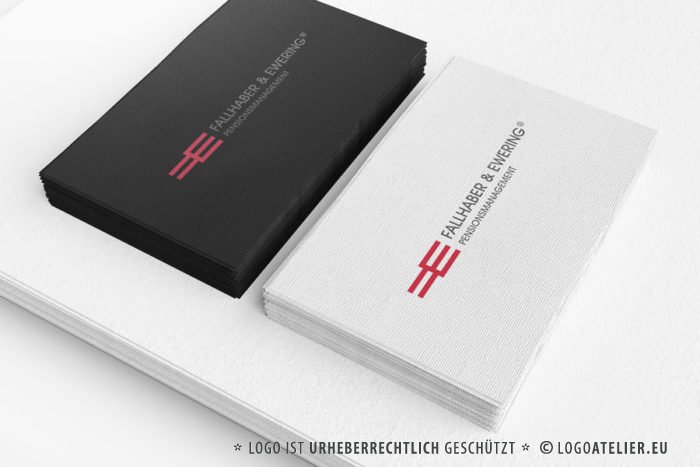 Buchstabe F und E Logo