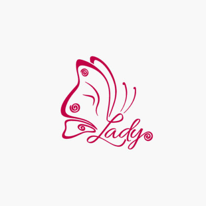 Logo Buchstabe L Schmetterling
