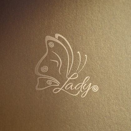 Logo Buchstabe L Schmetterling