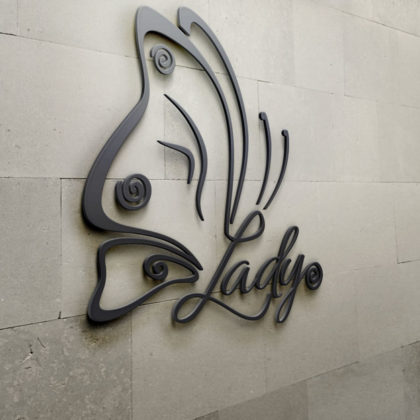Logo Buchstabe L Schmetterling