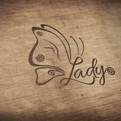 Logo Buchstabe L Schmetterling