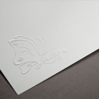 Logo Buchstabe L Schmetterling
