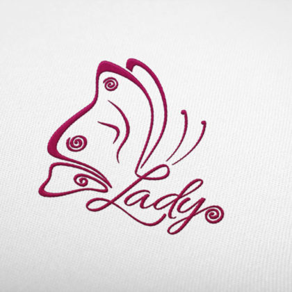 Logo Buchstabe L Schmetterling