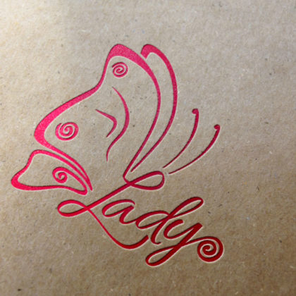Logo Buchstabe L Schmetterling
