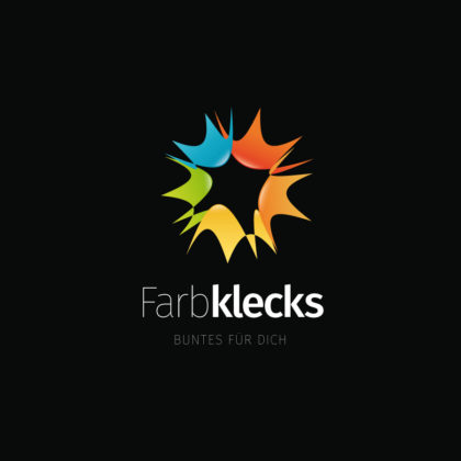 Logo Bunter Farbklecks Farbenfroh Explosion Fertiges Logo kaufen LogoShop LogoAtelier.eu